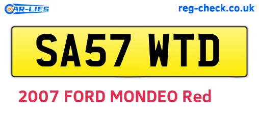 SA57WTD are the vehicle registration plates.