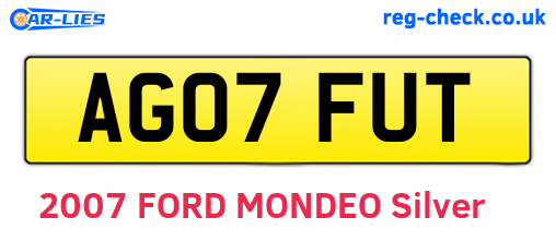 AG07FUT are the vehicle registration plates.