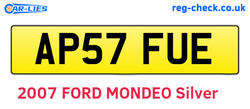 AP57FUE are the vehicle registration plates.