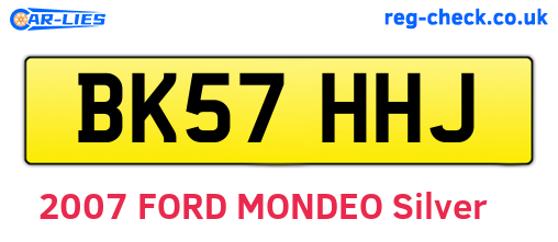 BK57HHJ are the vehicle registration plates.