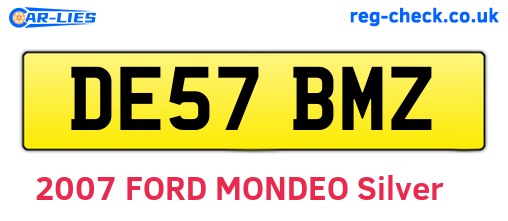 DE57BMZ are the vehicle registration plates.