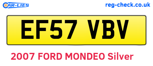 EF57VBV are the vehicle registration plates.