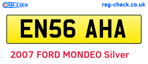 EN56AHA are the vehicle registration plates.