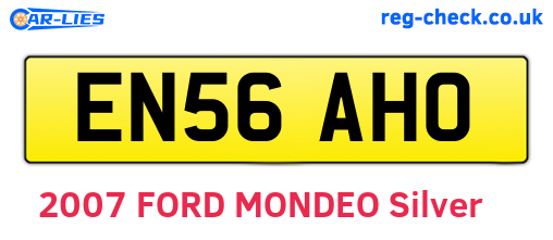 EN56AHO are the vehicle registration plates.