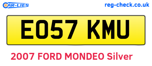 EO57KMU are the vehicle registration plates.