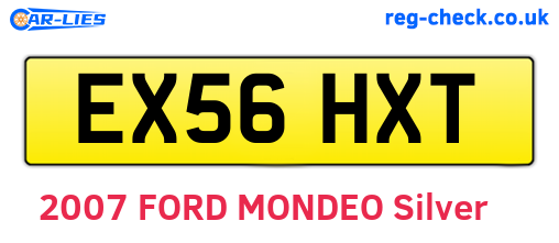 EX56HXT are the vehicle registration plates.