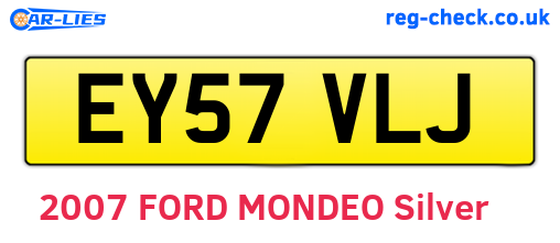 EY57VLJ are the vehicle registration plates.