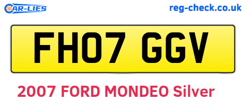 FH07GGV are the vehicle registration plates.