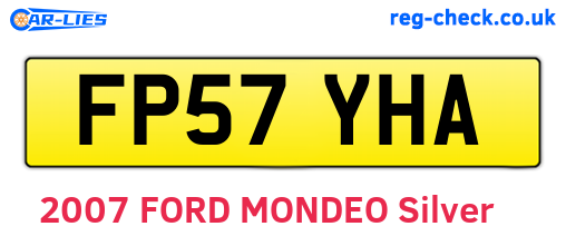 FP57YHA are the vehicle registration plates.