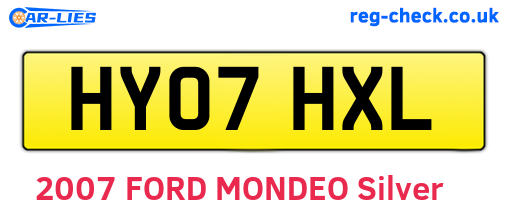 HY07HXL are the vehicle registration plates.