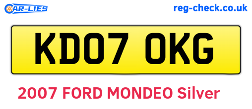 KD07OKG are the vehicle registration plates.
