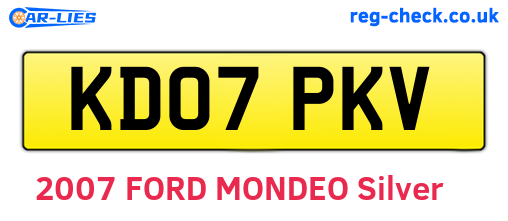 KD07PKV are the vehicle registration plates.