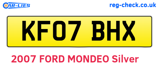 KF07BHX are the vehicle registration plates.
