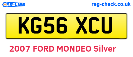 KG56XCU are the vehicle registration plates.