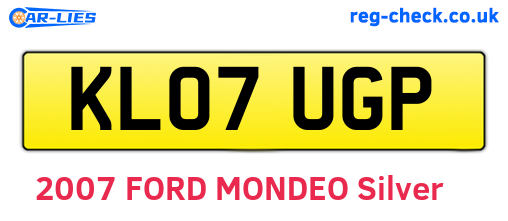 KL07UGP are the vehicle registration plates.