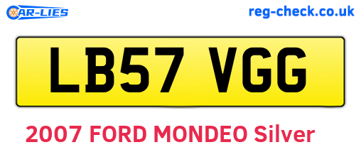 LB57VGG are the vehicle registration plates.