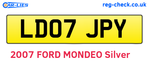 LD07JPY are the vehicle registration plates.