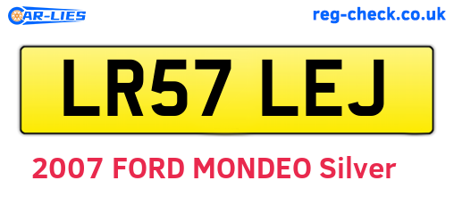 LR57LEJ are the vehicle registration plates.