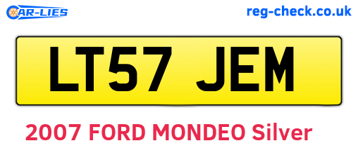 LT57JEM are the vehicle registration plates.