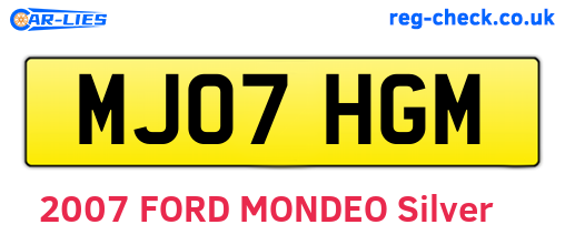 MJ07HGM are the vehicle registration plates.