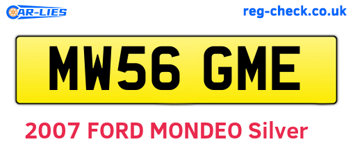 MW56GME are the vehicle registration plates.