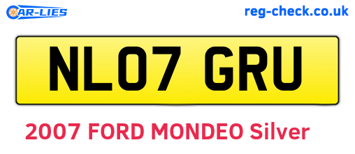 NL07GRU are the vehicle registration plates.