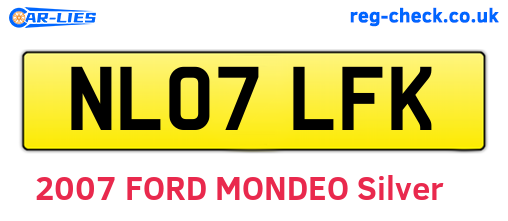 NL07LFK are the vehicle registration plates.