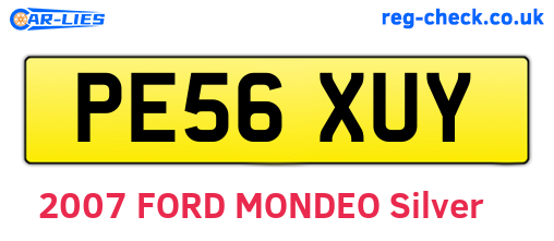 PE56XUY are the vehicle registration plates.