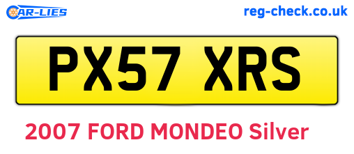 PX57XRS are the vehicle registration plates.