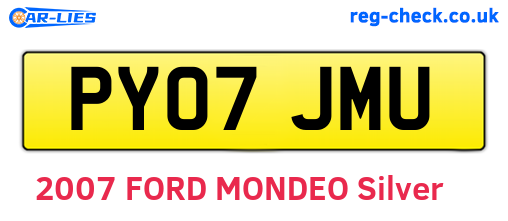PY07JMU are the vehicle registration plates.