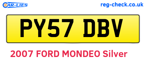 PY57DBV are the vehicle registration plates.