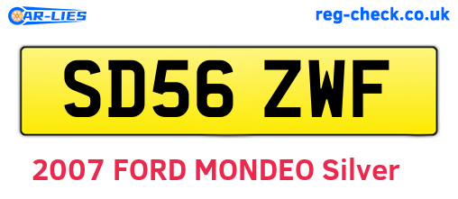 SD56ZWF are the vehicle registration plates.