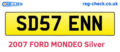 SD57ENN are the vehicle registration plates.