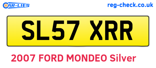 SL57XRR are the vehicle registration plates.
