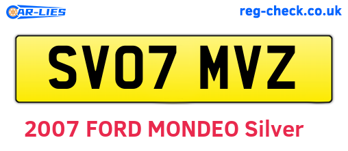 SV07MVZ are the vehicle registration plates.