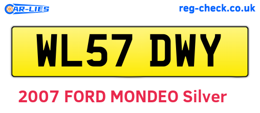 WL57DWY are the vehicle registration plates.