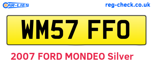 WM57FFO are the vehicle registration plates.