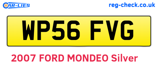 WP56FVG are the vehicle registration plates.