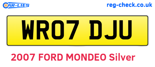 WR07DJU are the vehicle registration plates.