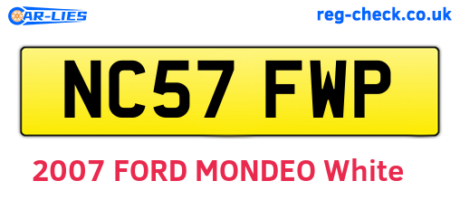 NC57FWP are the vehicle registration plates.