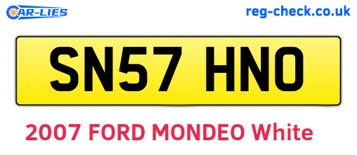 SN57HNO are the vehicle registration plates.