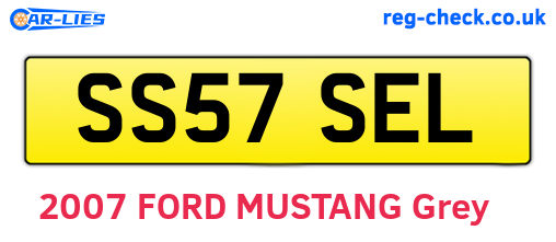 SS57SEL are the vehicle registration plates.
