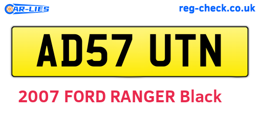AD57UTN are the vehicle registration plates.