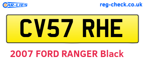 CV57RHE are the vehicle registration plates.