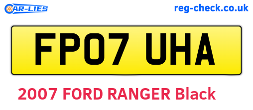 FP07UHA are the vehicle registration plates.