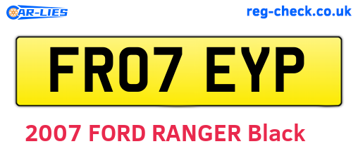 FR07EYP are the vehicle registration plates.