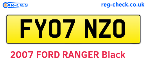 FY07NZO are the vehicle registration plates.