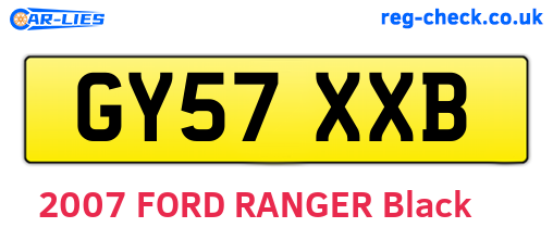 GY57XXB are the vehicle registration plates.