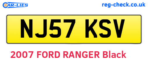 NJ57KSV are the vehicle registration plates.