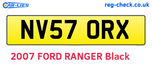 NV57ORX are the vehicle registration plates.